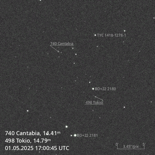 (498) Tokio & (740) Cantabia